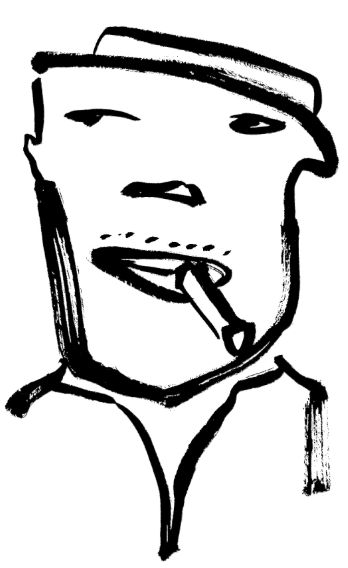Cig — brush pen portrait