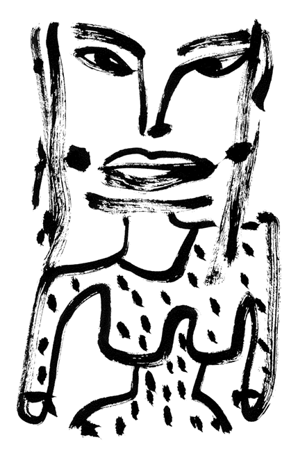 Hips — brush pen figure