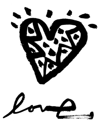 Love — brush pen heart