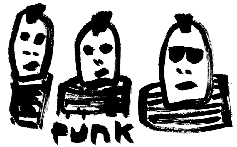 Punk — brush pen figures